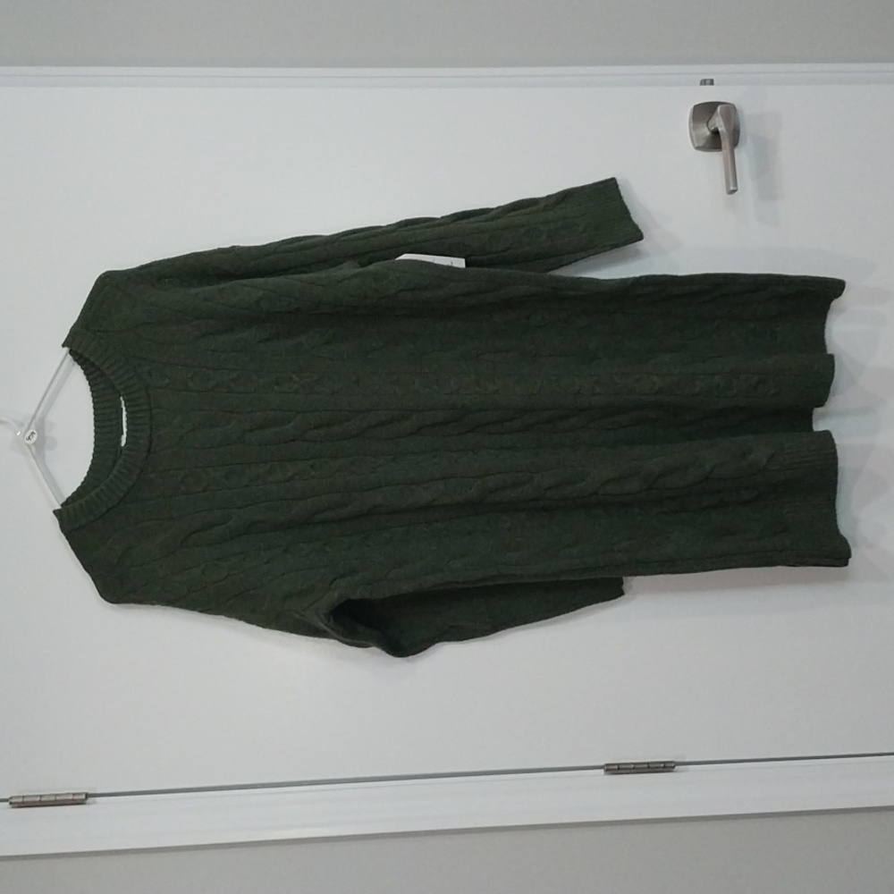 959 nwt time and True Green cable net sweater dress